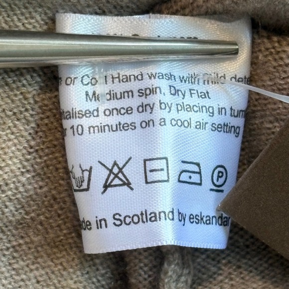 NEW Eskandar 100% Cashmere Bateau Tunic Dress‎ | Size 0 (S–M) | Oatmeal - Picture 11 of 13